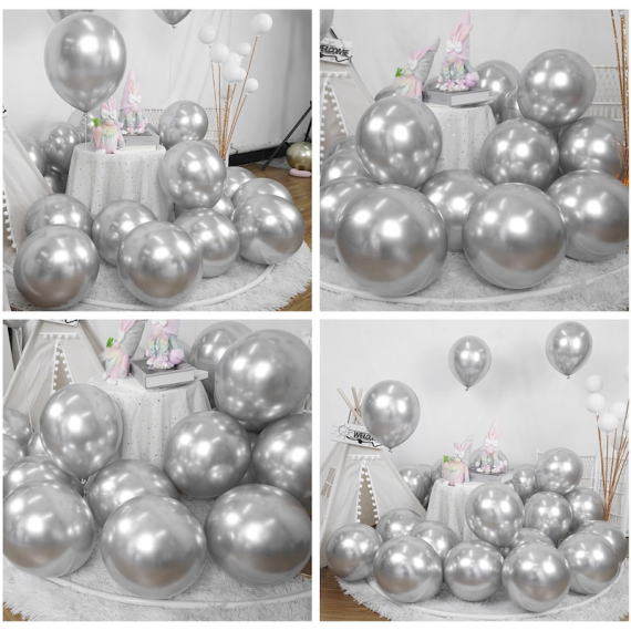 Sølv Chrome Ballonger