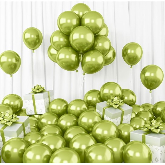 Grønne Metallic Ballonger