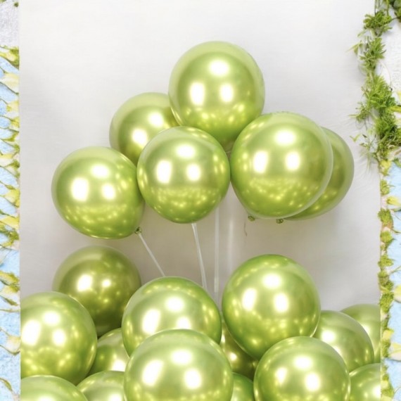 Grønne Metallic Ballonger