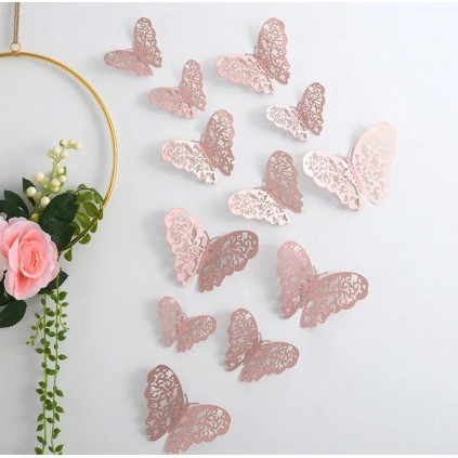 Rose Gold Sommerfugler
