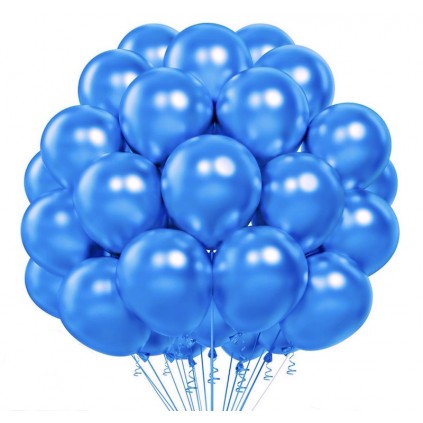 Blå Metallic Ballonger