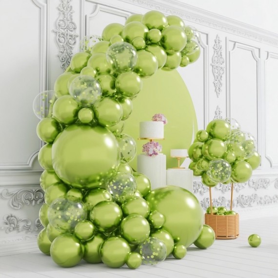 Grønne Metallic Ballonger