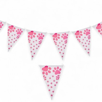 Girlander med rosa poter