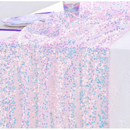 Glittrende Rosa Bordløper, 2.75 meter