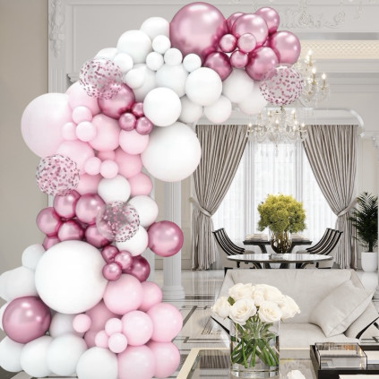Rosa og Hvit Ballongbue
