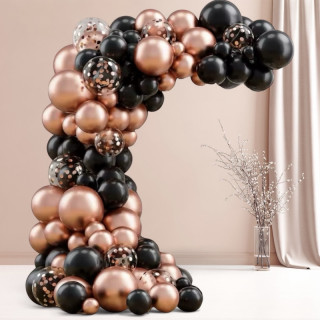 Rose Gold og Sort Ballongbue