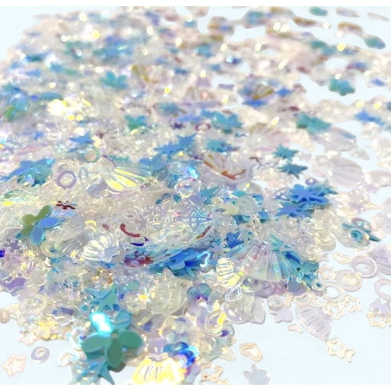 Blå Shimmer Bordkonfetti