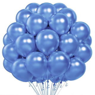 Blå Metallic Ballonger