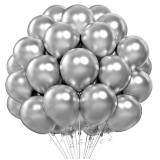 Sølv Chrome Ballonger