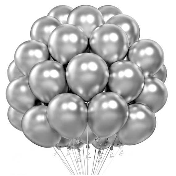 Sølv Chrome Ballonger