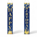 Hengende Bursdagsbanner, Blå og Gull