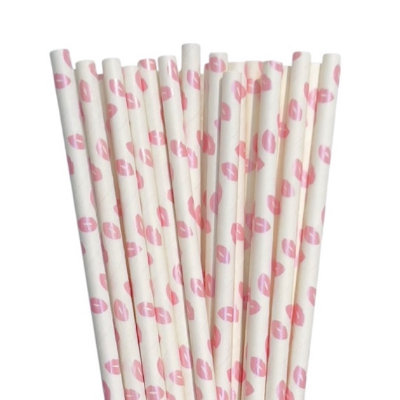 Hvite og Rosa Papirsugerør