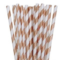 Rose Gold Striper Sugerør
