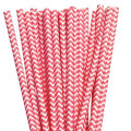 Rosa & Hvite Zig Zag Sugerør