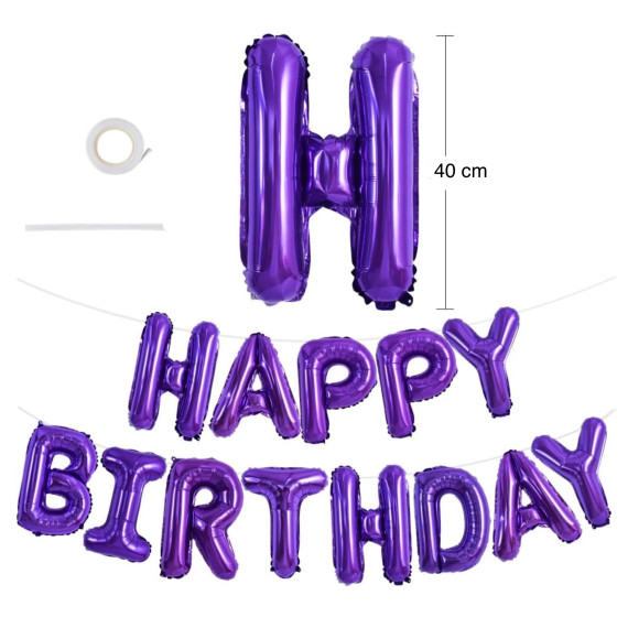Lilla Happy Birthday Foliebanner
