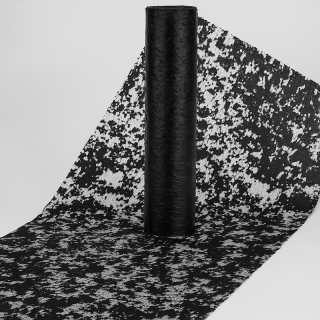 Sort Glitter Bordløper, 9 meter