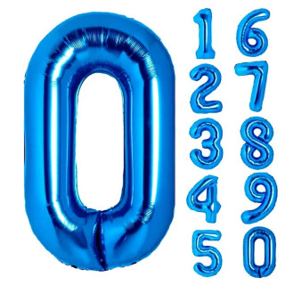 Blå Tallballonger