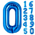 Mellomblå Tallballonger, 1 meter høye