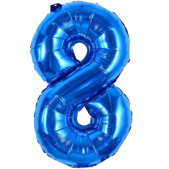 Mellomblå Tallballonger, 1 meter høye