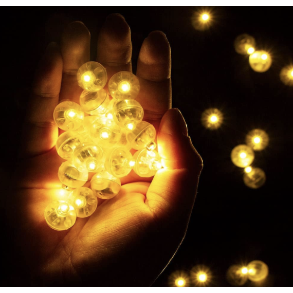 Gule LED dekorasjonskuler