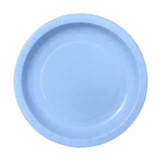 Tallerkener Lyseblå, 8 stk