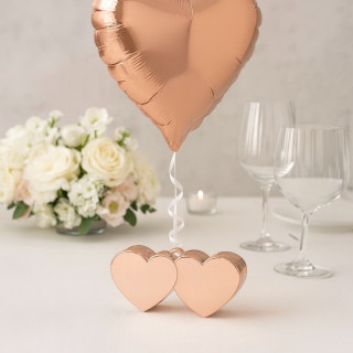Rose Gold Hjerter Ballongvekt