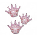 3 stk Foliekroner, Rosa