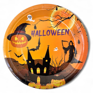 Halloween Papptallerkener, 23 cm