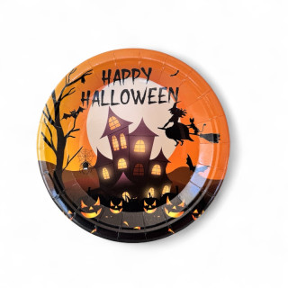 Halloween Papptallerkener, 18 cm