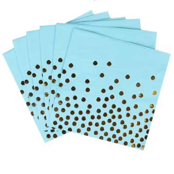 Pappservise i Blått & Gull