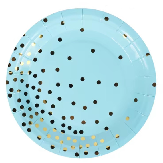 Pappservise i Blått & Gull