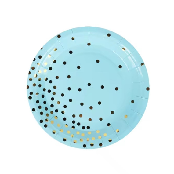 Pappservise i Blått & Gull