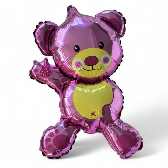 Teddybjørn folieballong, Rosa