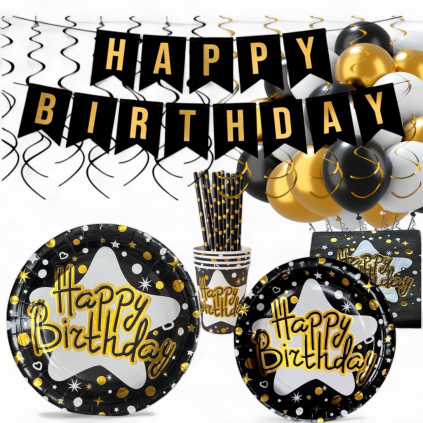 Sort og Gull Bursdagspakke