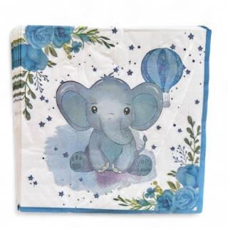 Blå Elefant Papirservietter