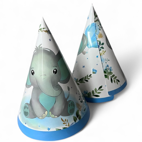 Blå Elefant Papphatter