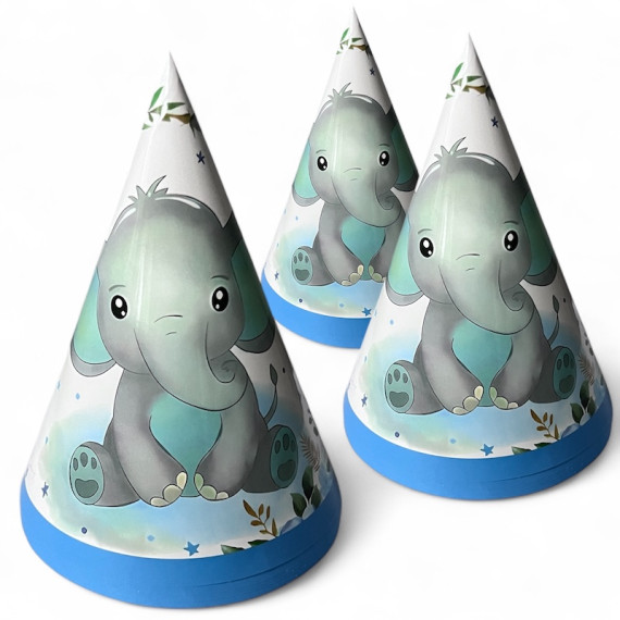 Blå Elefant Papphatter