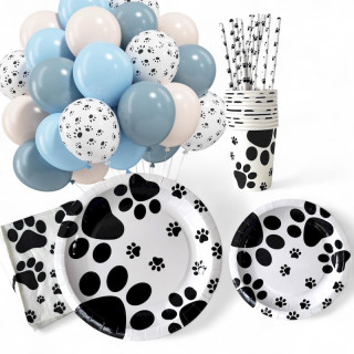 Sorte Poter Bordpakke med Ballonger