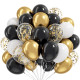 Sort og Gull Ballongbukett