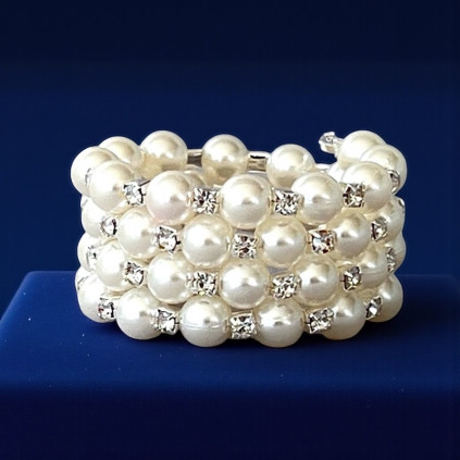 Serviettring med perler