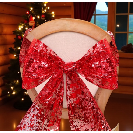 Rød Glitter Bordløper