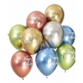 Ballongbukett Happy Birthday, 10 stk
