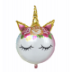 Stor Unicorn Folieballong med Gullhorn