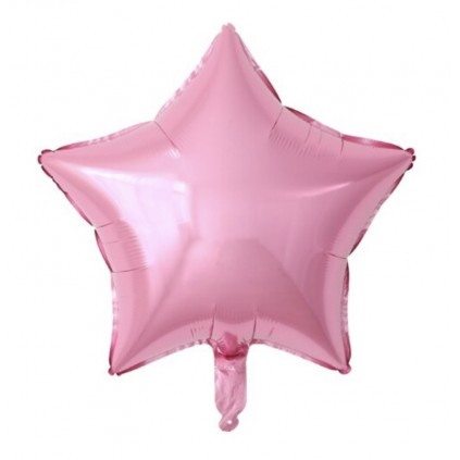 Rosa Stjerne Folieballong