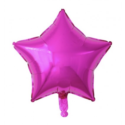 Mørk Rosa Stjerne Folieballong