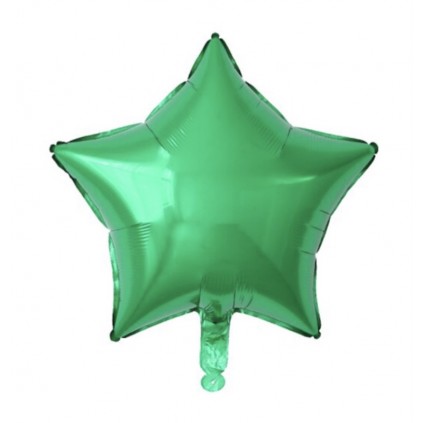 Grønn Stjerne Folieballong