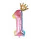 Unicorn 100 cm Tall med Krone