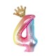 Unicorn 100 cm Tall med Krone