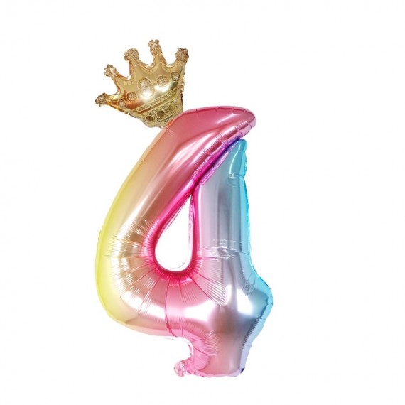 Unicorn 100 cm Tall med Krone