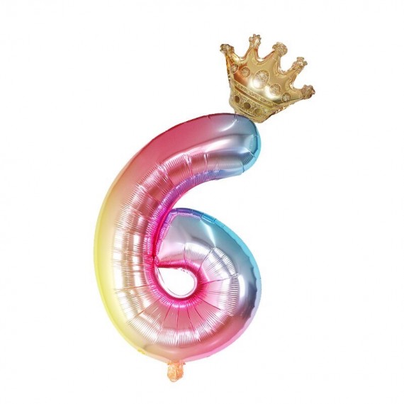 Unicorn 100 cm Tall med Krone